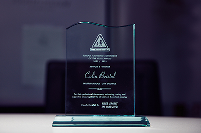 Colin Bristol's award trophy.