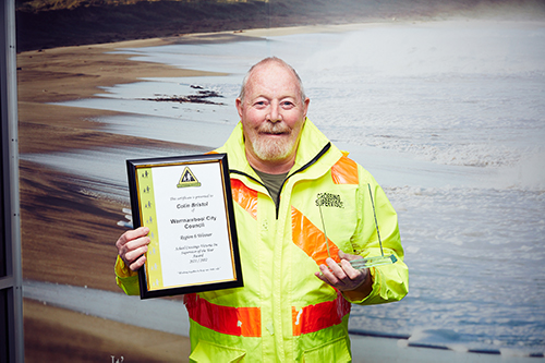 Crossing supervisor Colin Bristol. 