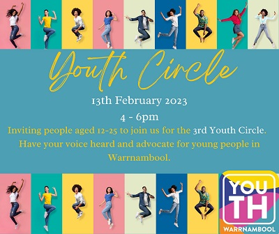 Youth Circle meeting February 13, 2023, 4pm to 6pm.