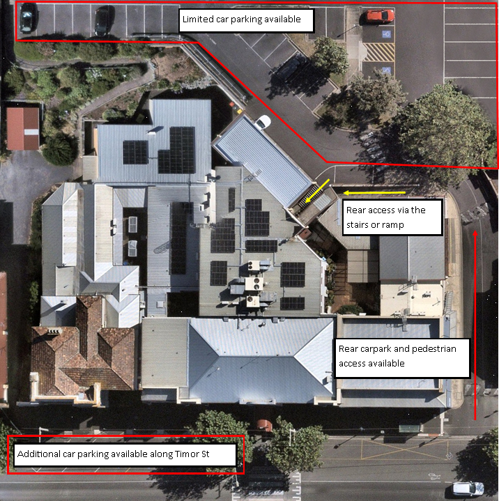 Parking at Archie Graham Community Centre.
