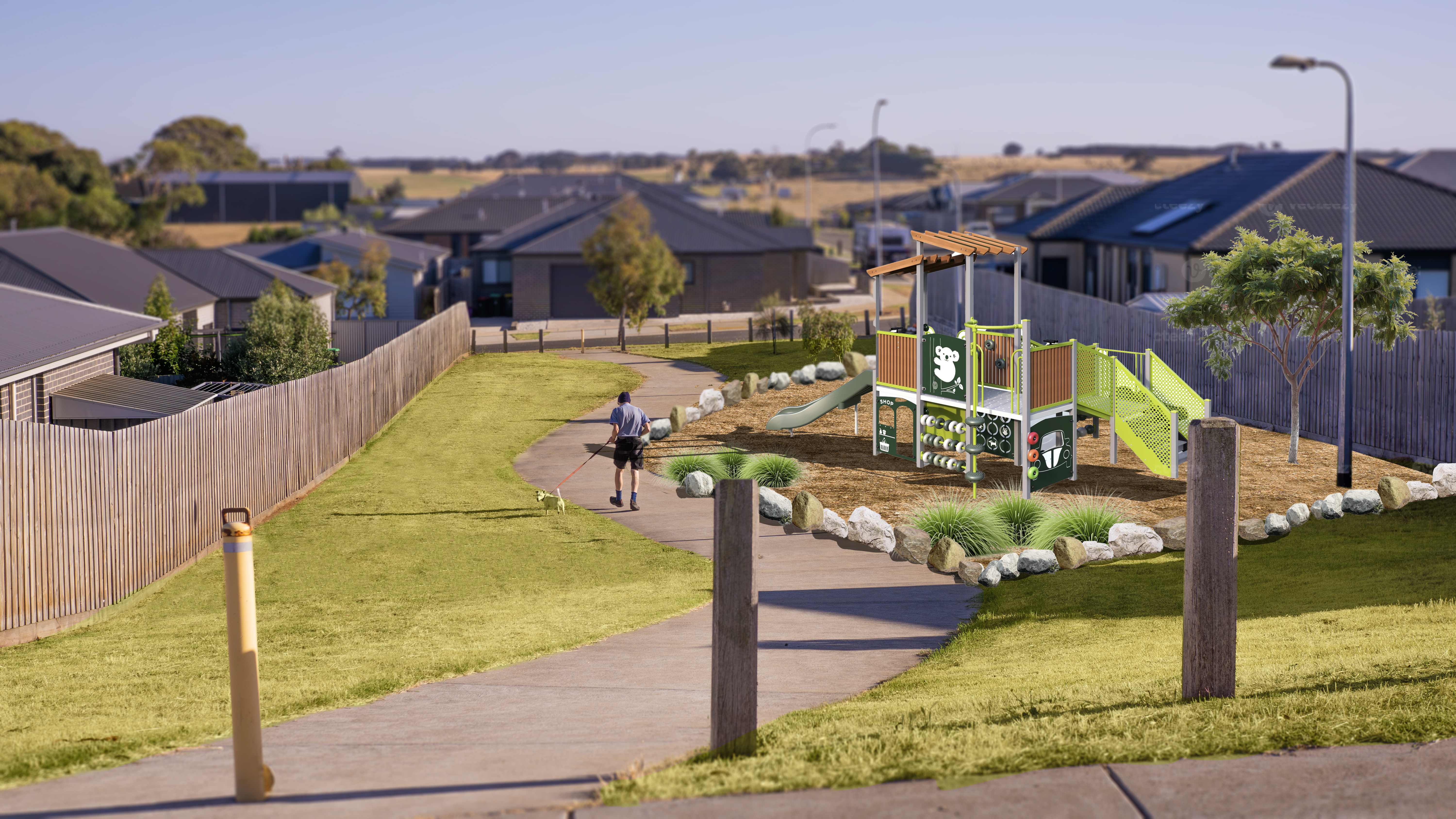 Concept of new location of Dennington playground