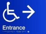 accessible entrance sign