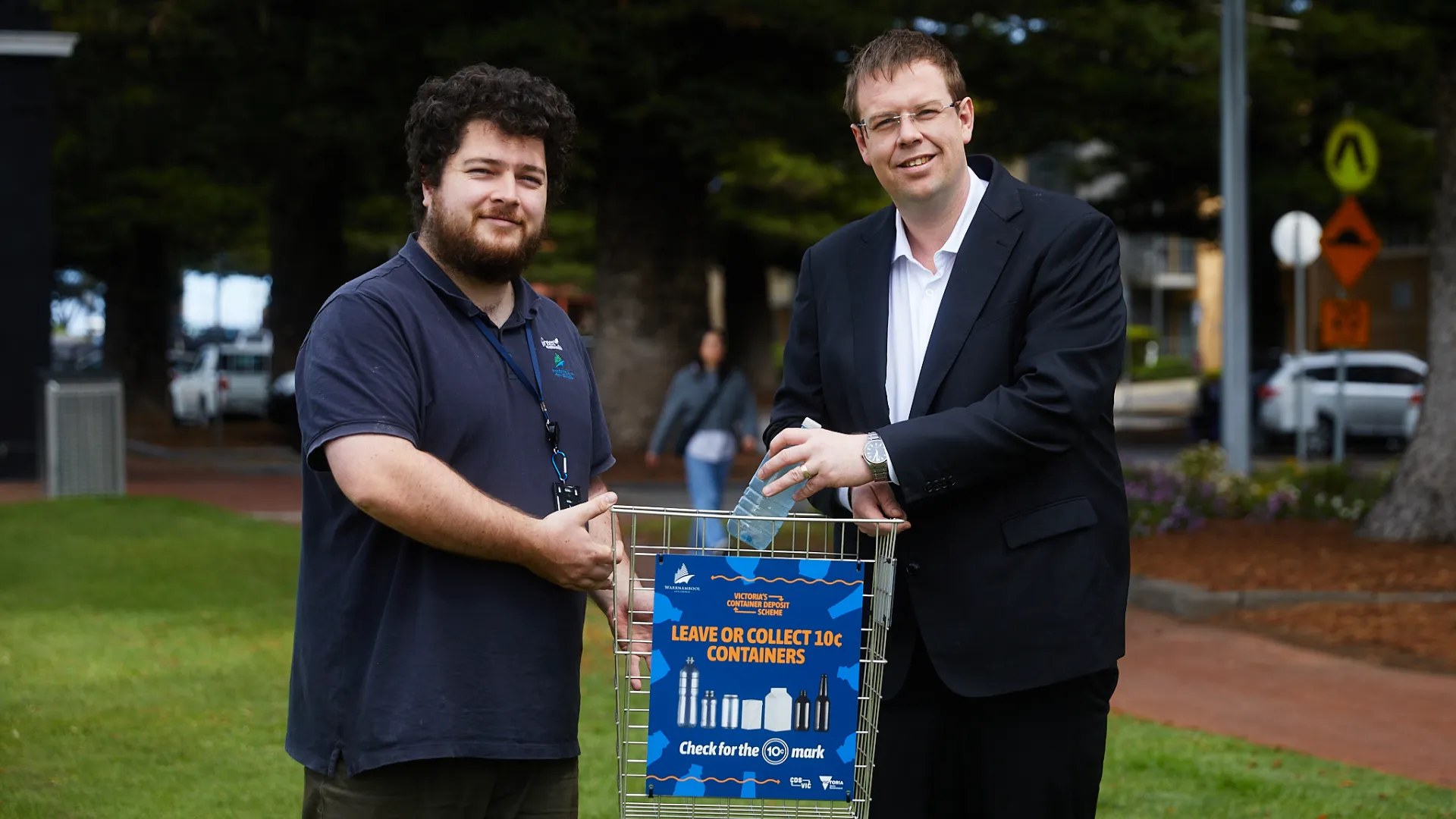 Circular Economy Officer Will Sloan with Mayor Ben Blain