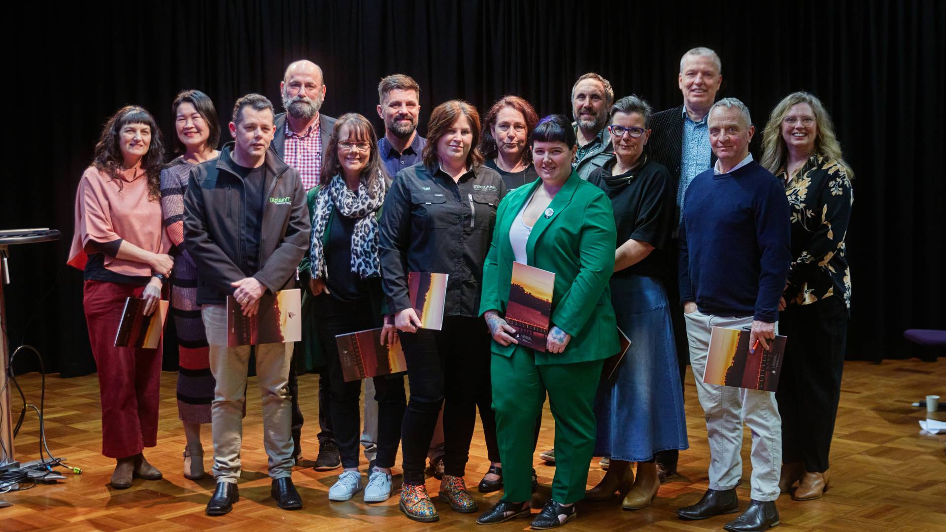 Liz Grant (far right) with The Ideas Place Round One graduates.