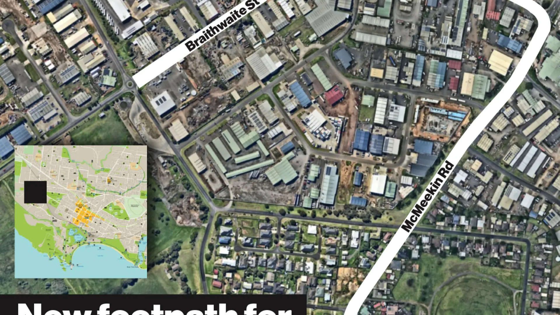 Industrial estate footpath