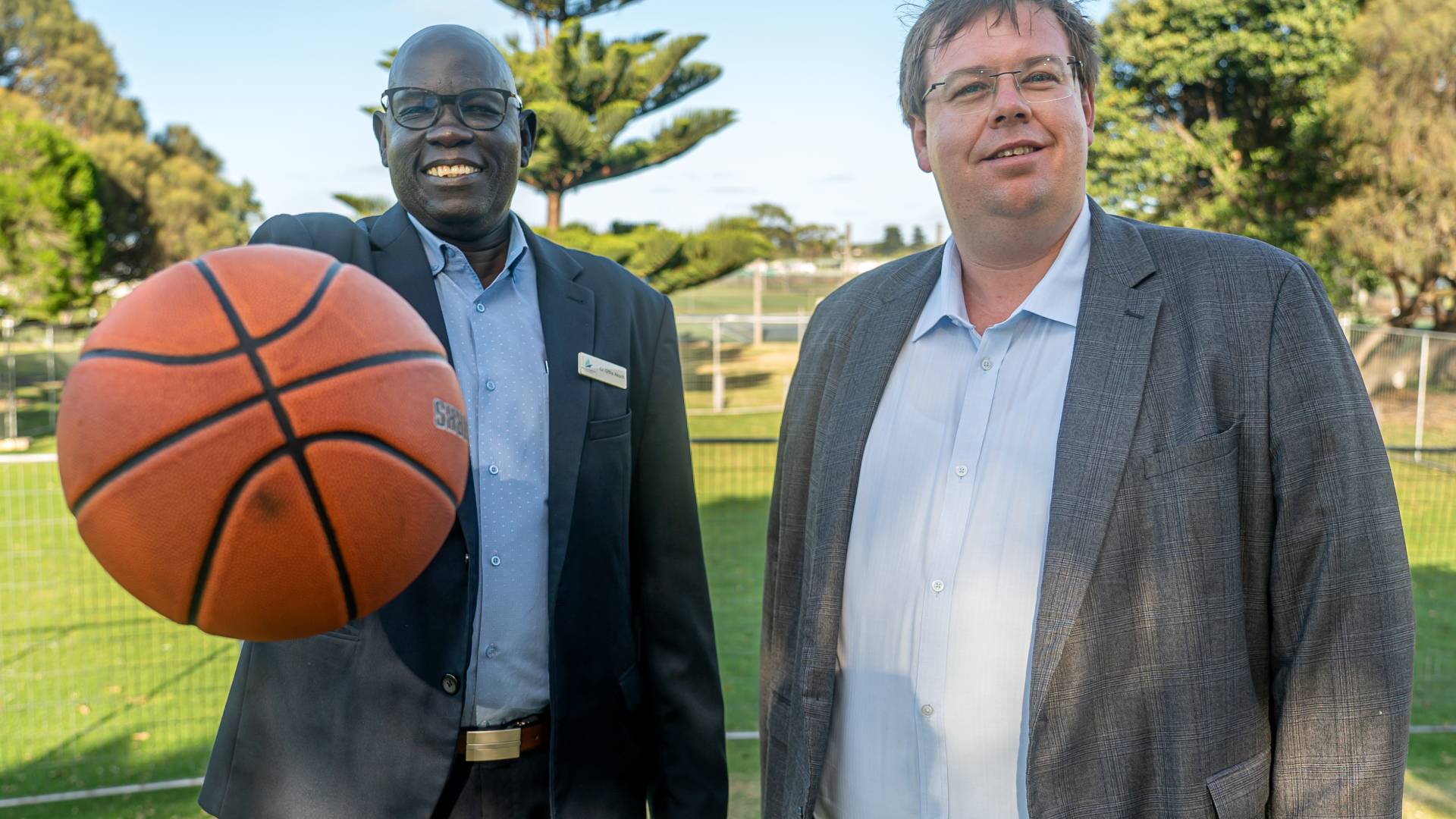 Cr Otha Akoch and Mayor Ben Blain