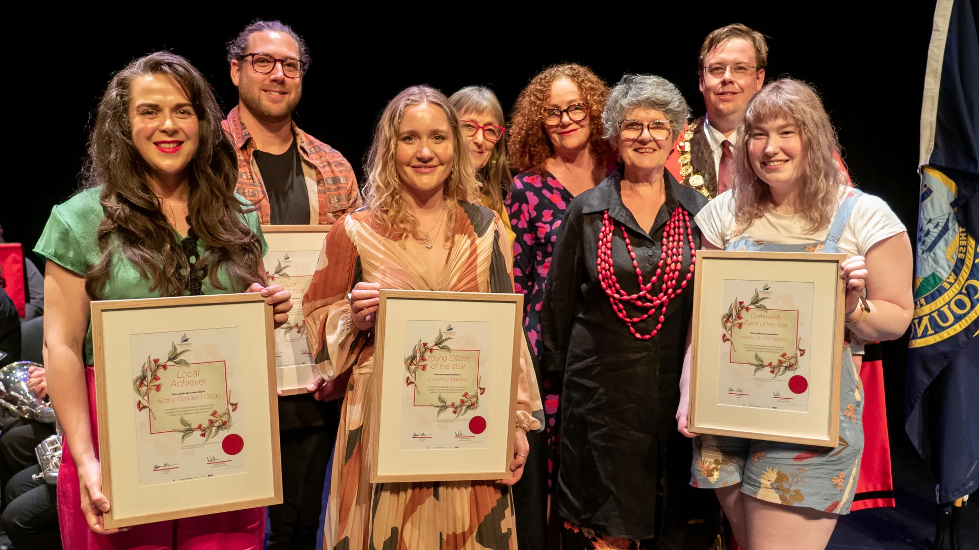 Mayor Ben Blain with Citizen of the Year Award winners