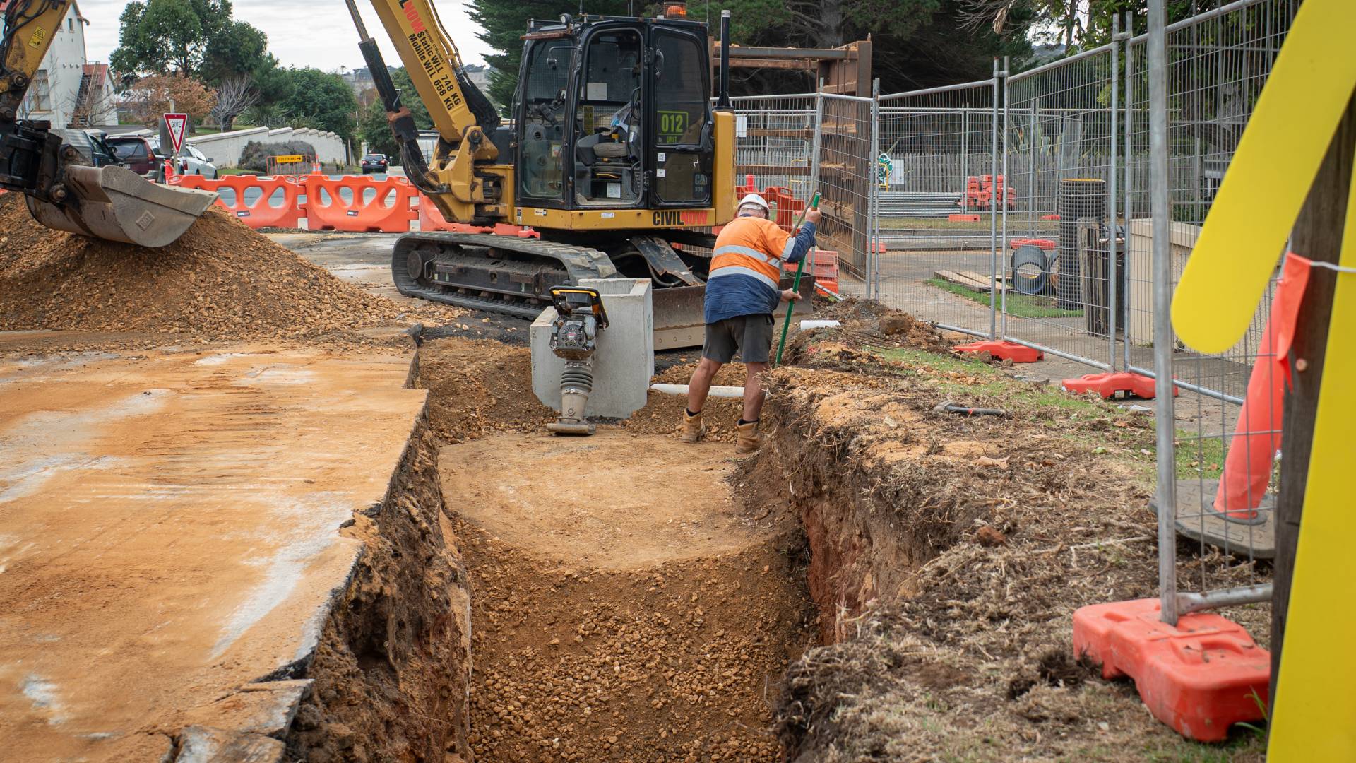 Drainage work in progress