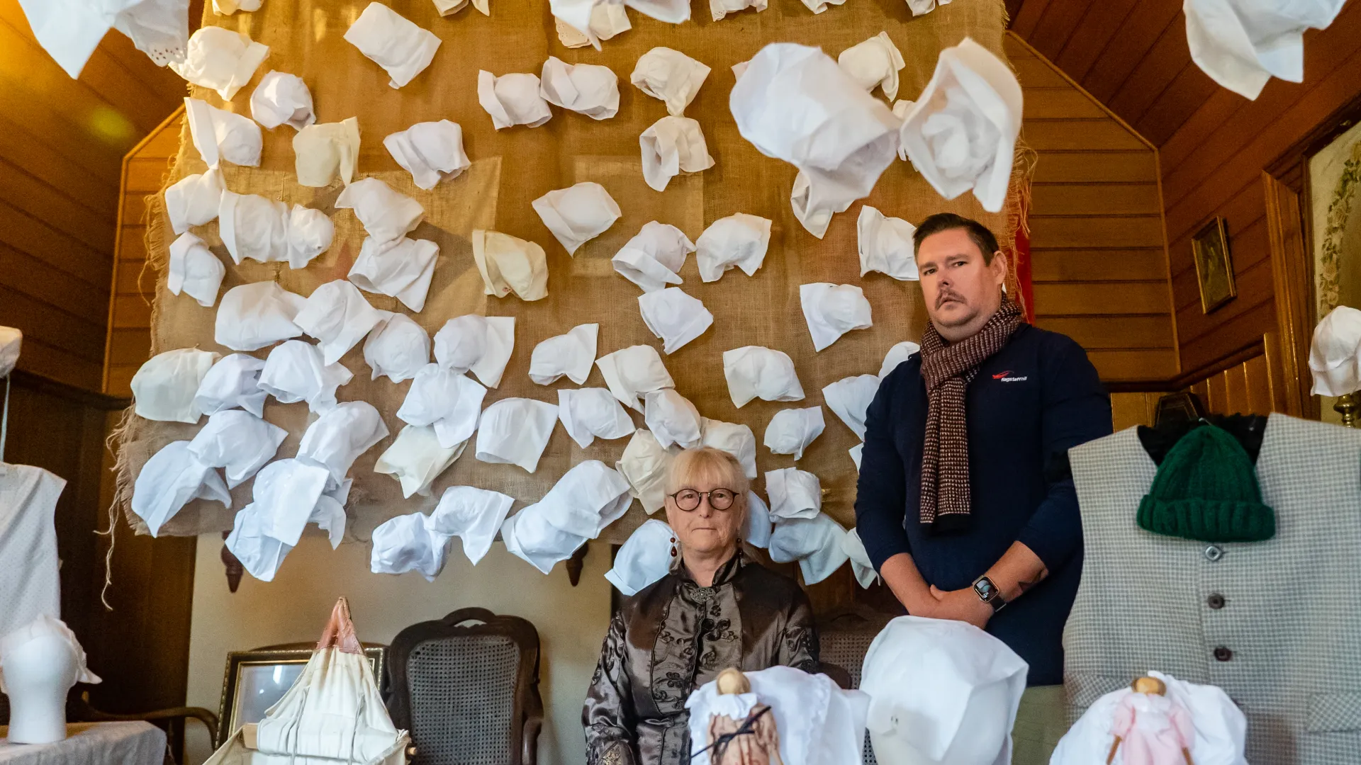 Flagstaff Hill Volunteer Pat Zaunbrecher with Flagstaff Hill Curator Justin Croft