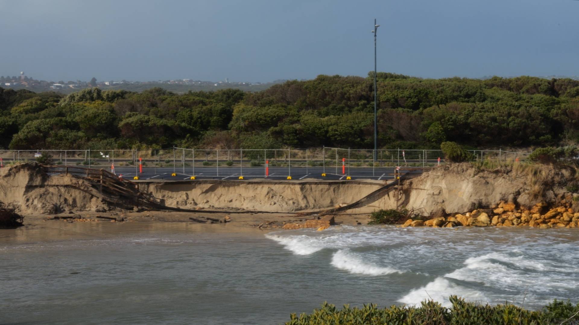Damage to sections of Viaduct Road, September 2024