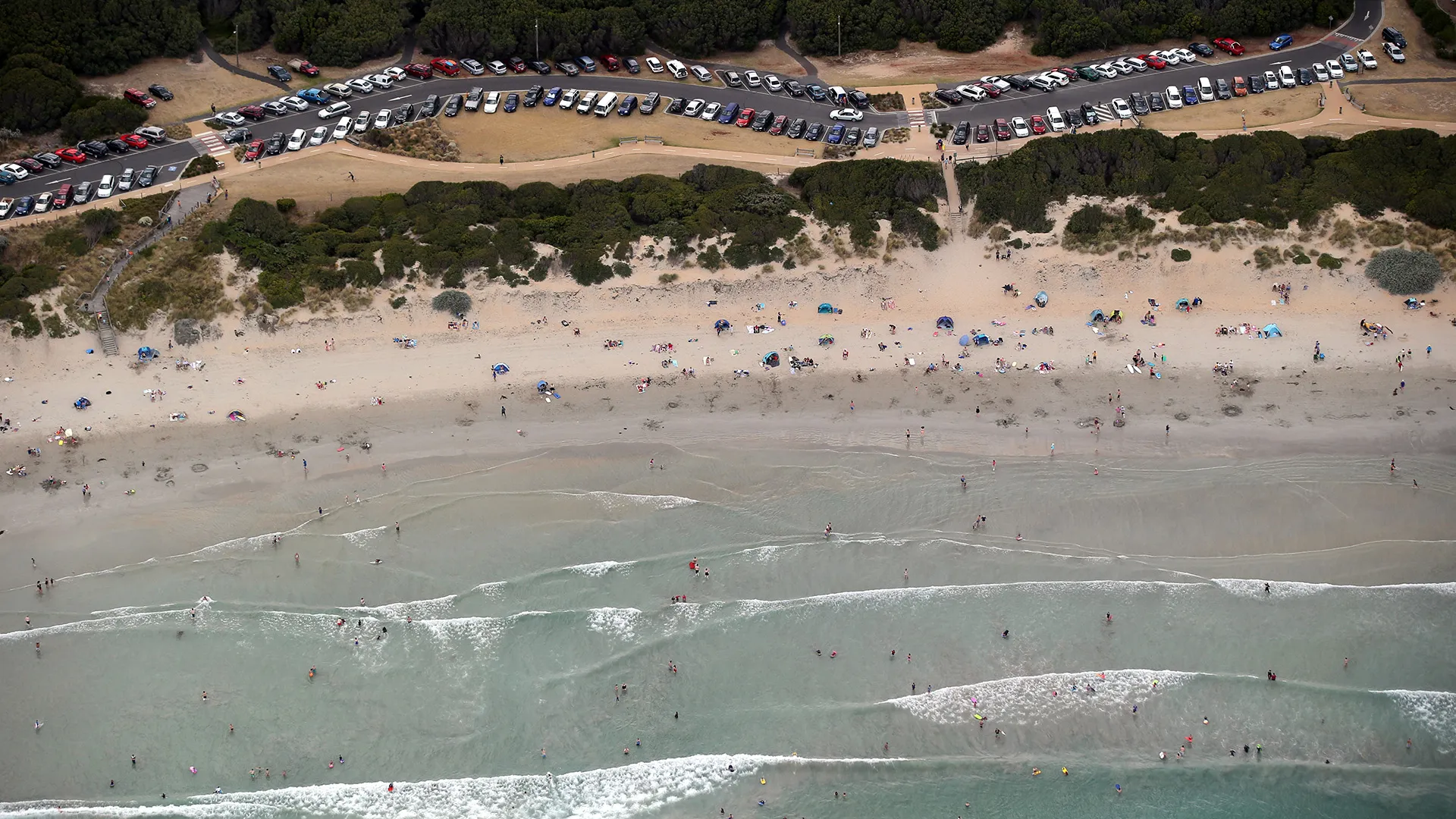 aerial beach