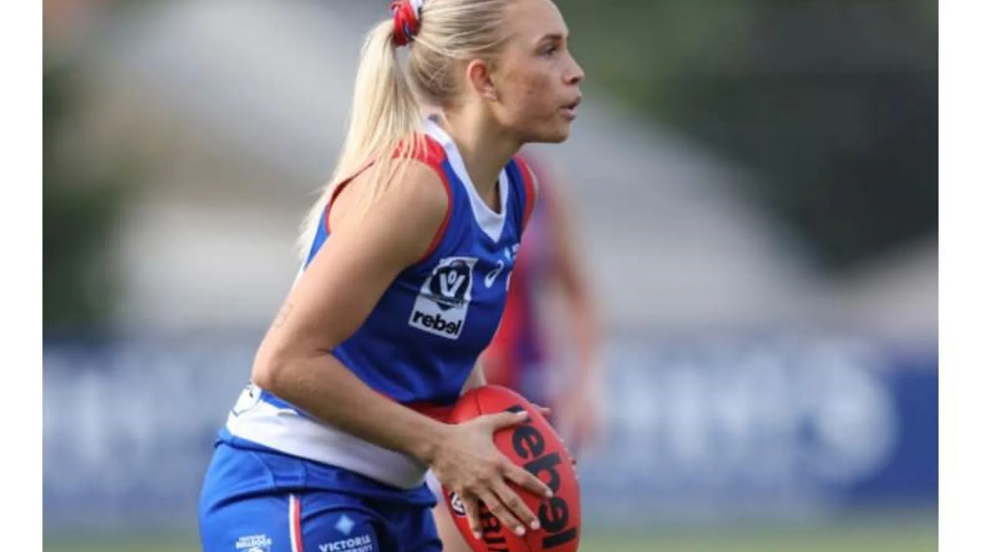 Courtney Ugle playing for Footscray