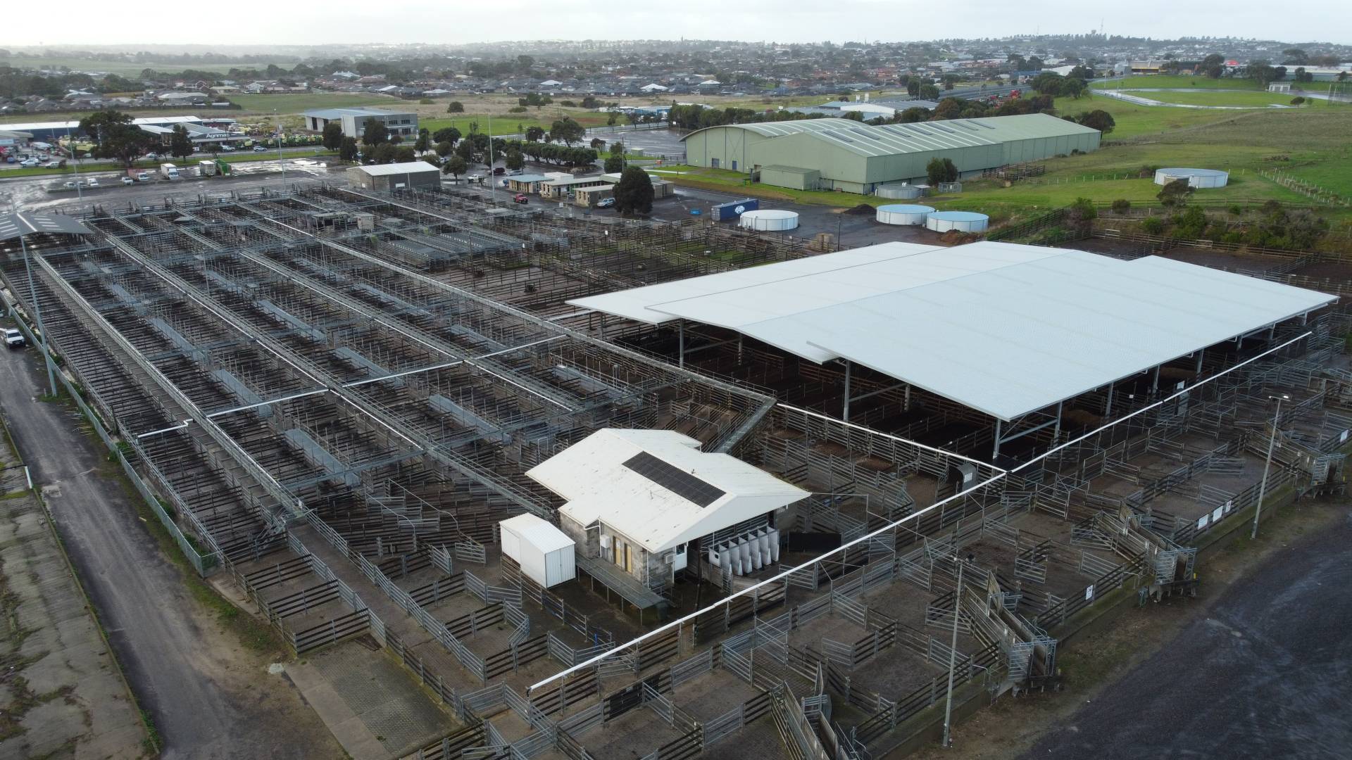 Aerial image of the South-West Victorian Livestock Exchange