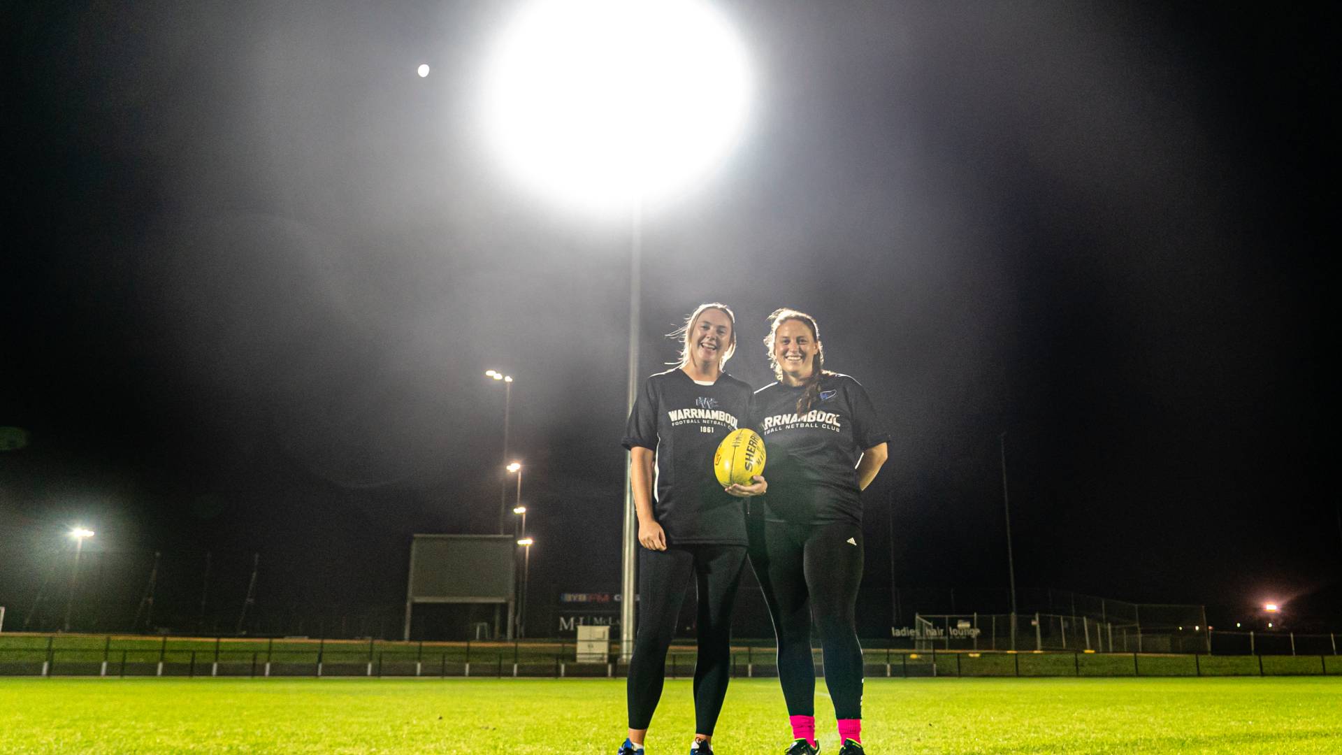 Warrnambool players Lucy Quinn and Jess Adams