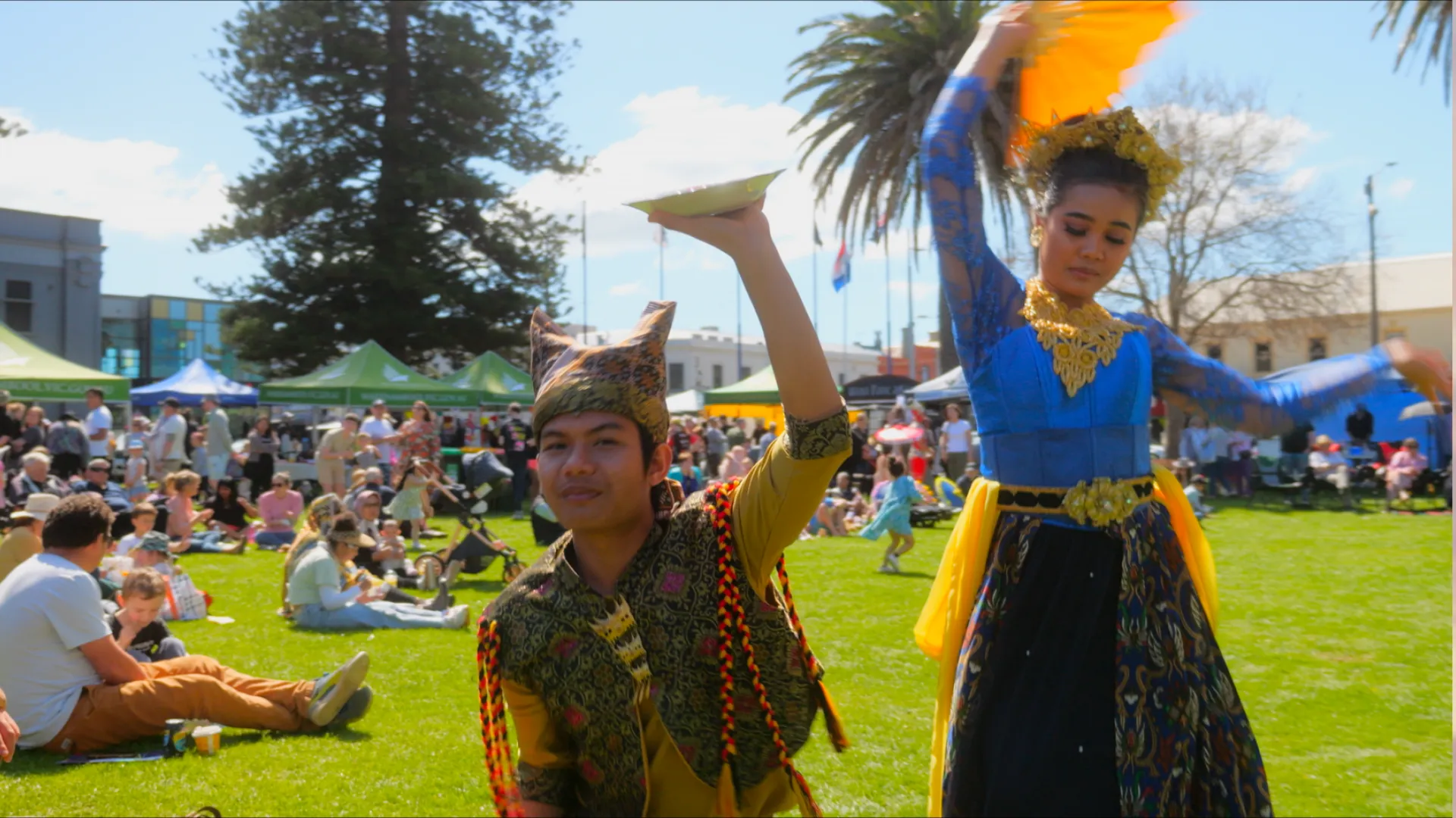 Dancing scene from the Warrnambool Multicultural Festival