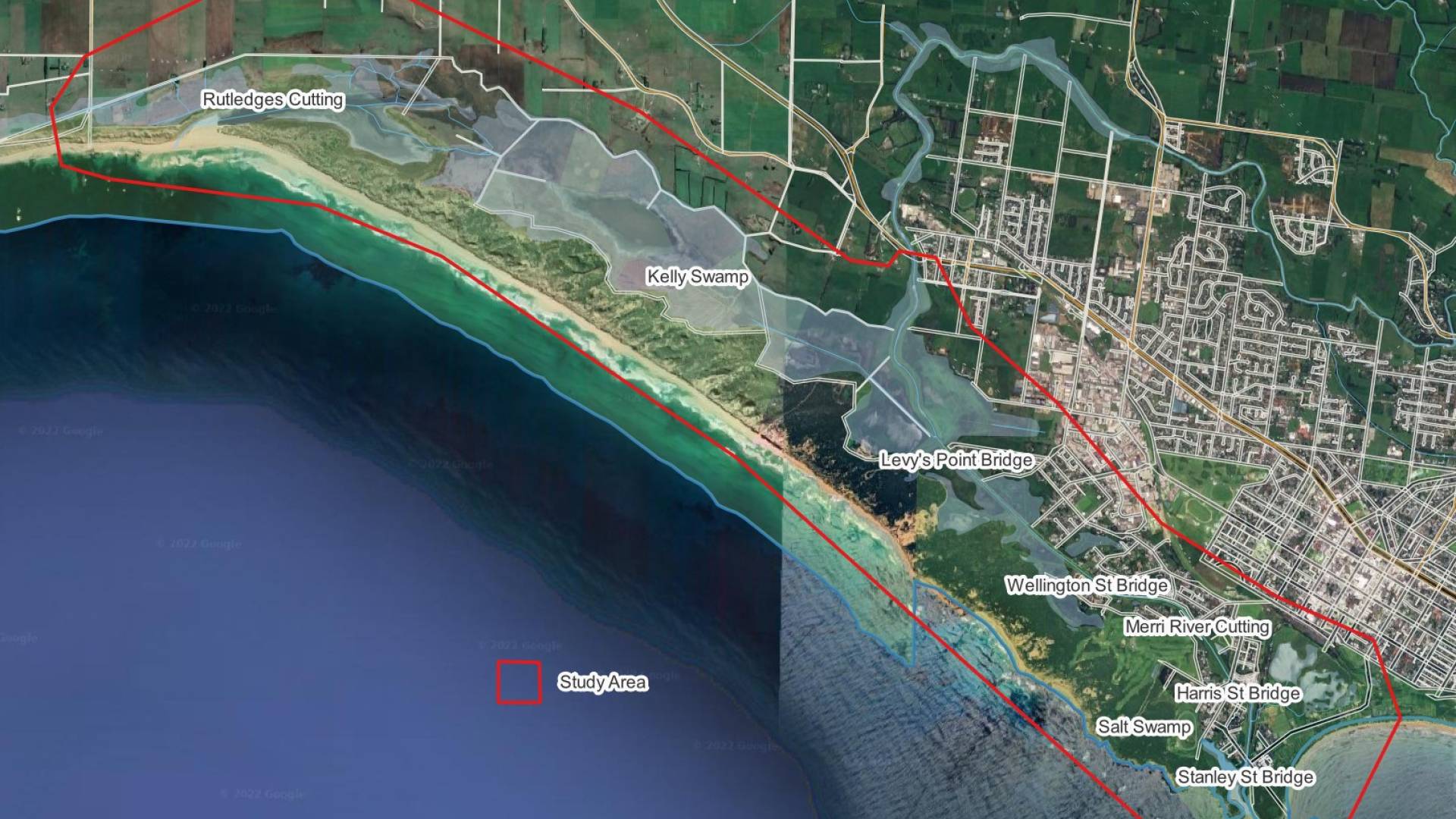 South Warrnambool flood study area