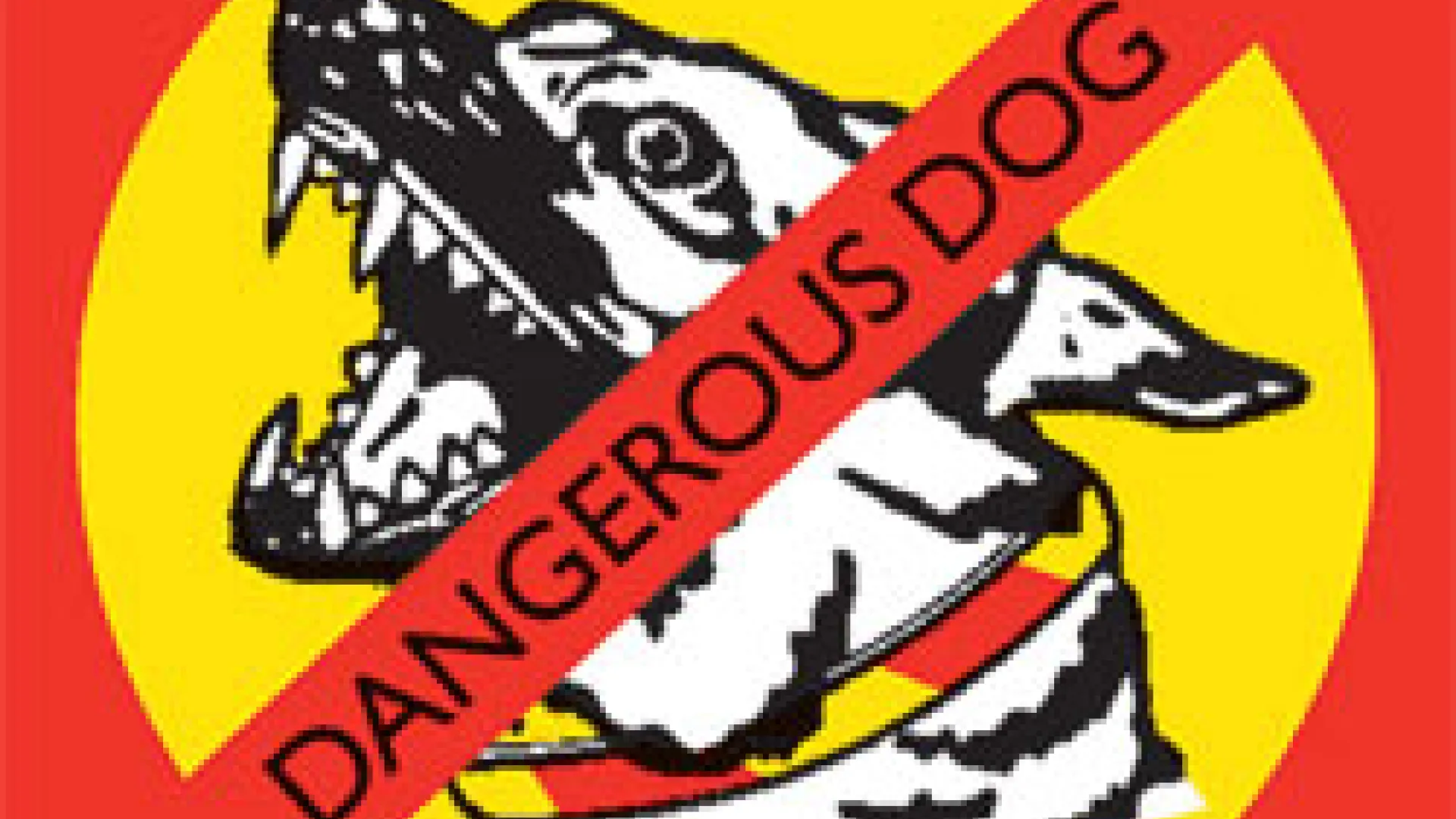 Dangerous dog sign.