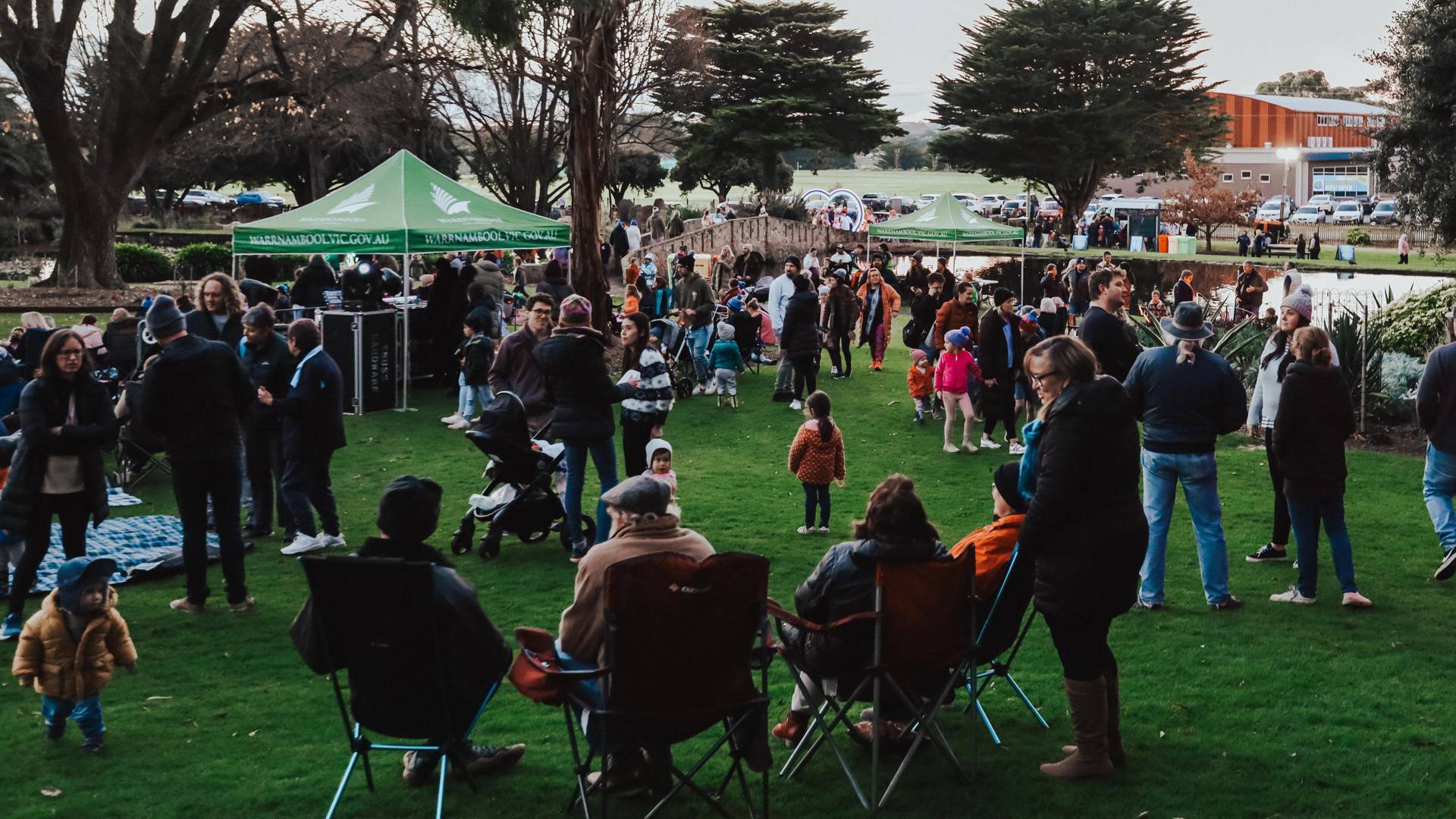 Crowd in the park