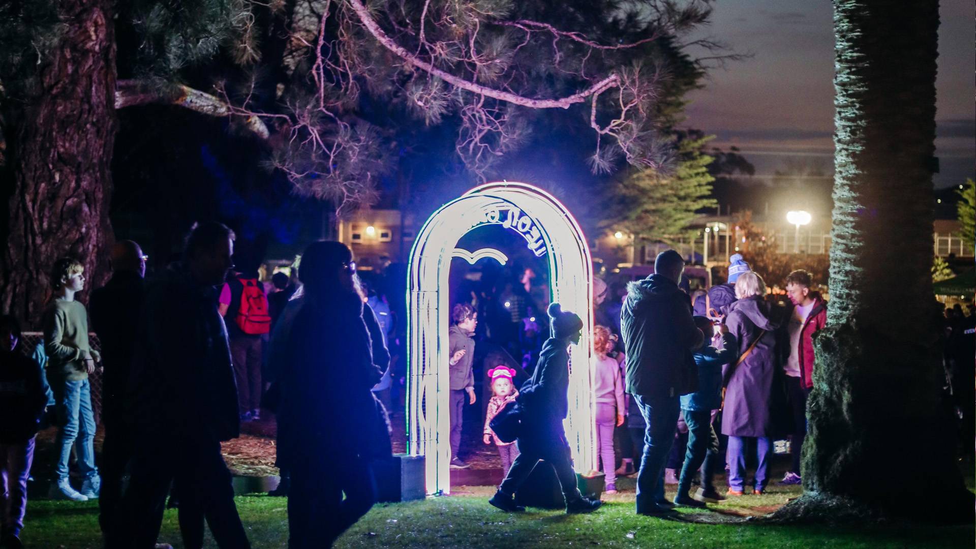 glowing archway