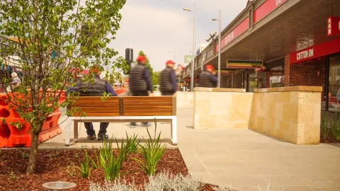 Seating in Liebig Street