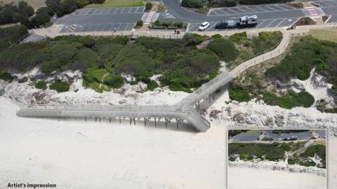 Concept image of new beach access ramp