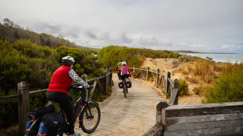 Bike riding on the Promenade