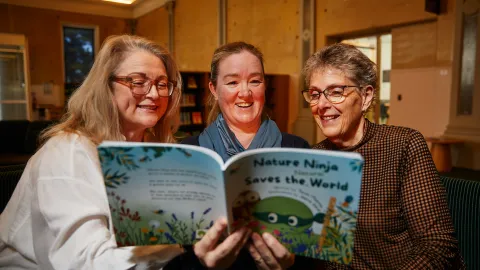 Maryanne Vagg, Tania Moloney and Cr Vicki Jellie