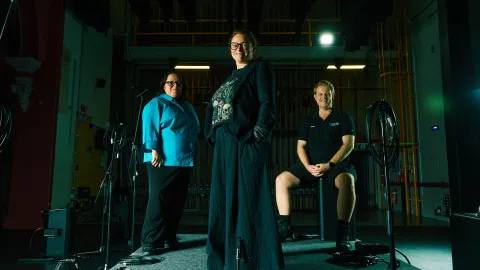 Ticketing Services Supervisor Megan Couch, Lighthouse Theatre Manager Meg Deyell and Theatre Technician Elliot Cooper