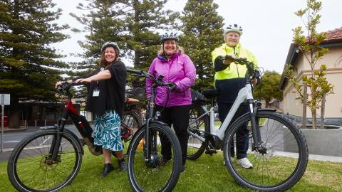 Nicole Wood from Warrnambool City Council, Karen Graham and Jenny Hearn from South West TAFE. 