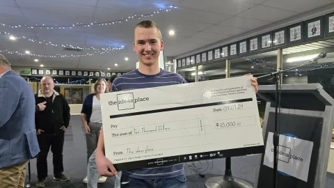 Ideas Place winner Isaac Purcell