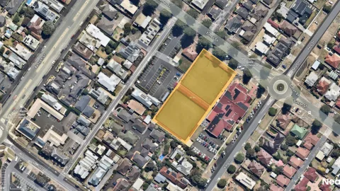 Aerial image showing Timor Street land Council will consider selling.