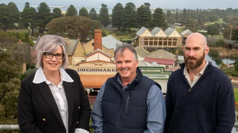 Cr Debbie Arnott, Manager City Activation Paul Thompson and Director City Futures Luke Coughlan