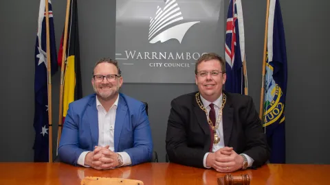 Deputy Mayor Cr Matt Walsh and Mayor Cr Ben Blain