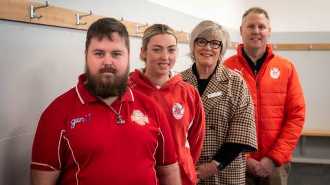 Riley Malone, Charlotte Meade, Debbie Arnott and John Ross