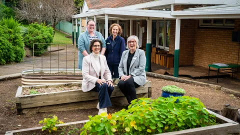 Jacinta Ermacora MP makes a funding announcement at Central Kindergarten