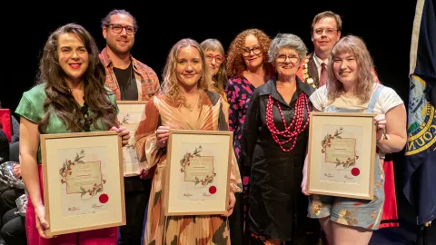 Mayor Ben Blain with Citizen of the Year Award winners
