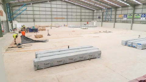 Work in progress at Val Bertrand stadium