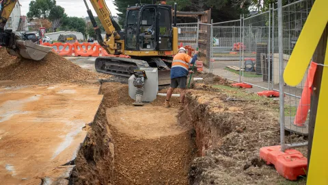 Drainage work in progress