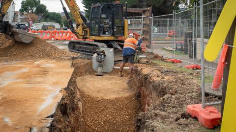 Drainage work in progress