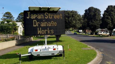 Japan Street drainage works