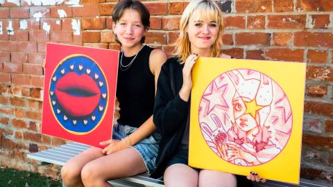 Artists Keela and Olive Adams