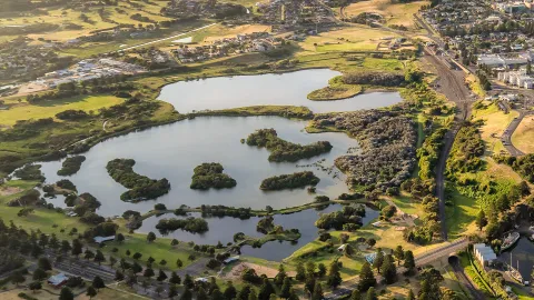 Lake Pertobe aerial
