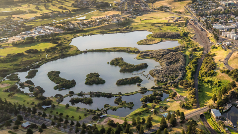 Lake Pertobe aerial