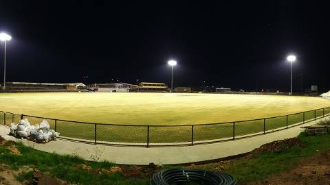 Reid Oval under lights