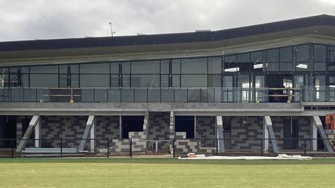 Reid Oval pavilion under construction