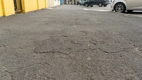 Timor Street footpath, pre-renewal