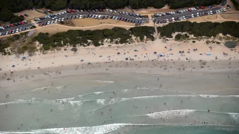 aerial beach