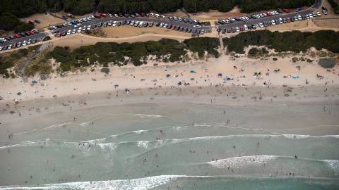 aerial beach