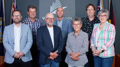 Cr Matt Walsh, Cr Willy Benter, Cr Richard Ziegeler, Cr Billy Edis, Cr Vicki Jellie, Cr Ben Blain and Cr Debbie Artnott.
