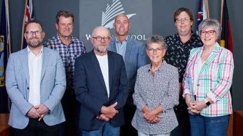 Cr Matt Walsh, Cr Willy Benter, Cr Richard Ziegeler, Cr Billy Edis, Cr Vicki Jellie, Cr Ben Blain and Cr Debbie Artnott.